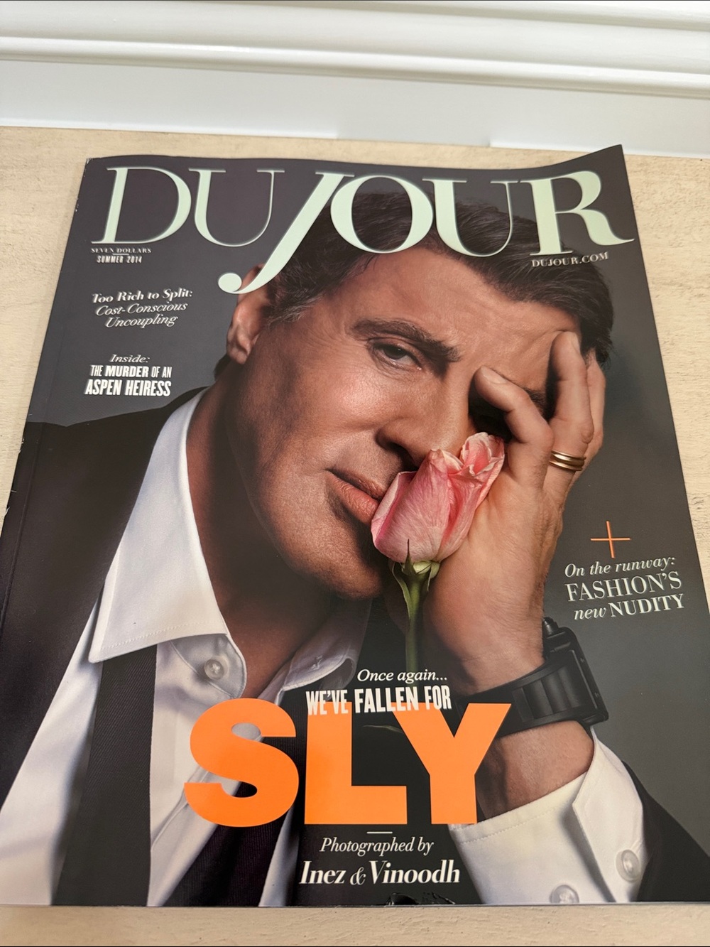 Du Jour Magazine Summer 2014 Cover - Black, White & Peach